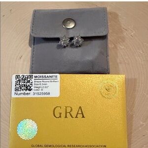 Moissanite Round Brilliant Earrings